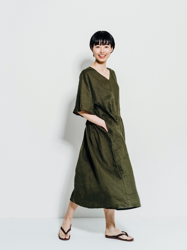 アネッテ V ネックワンピース – fog linen work｜フォグリネンワーク