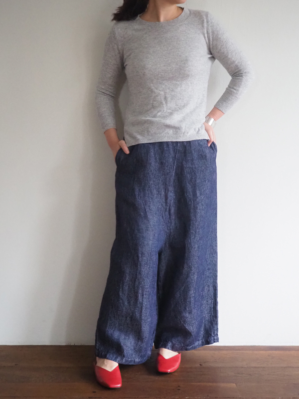 メグ サルエル ワイドパンツ Fog Linen Work フォグリネンワーク