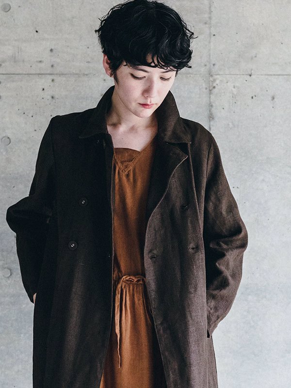 フシがある生地になります‼︎fog linen work(フォッグ リネン ワーク)＊ELMI COAT＊